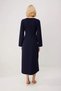 Women's Double Breasted Cut Long Sleeve Jacket Collar Maxi Dress Buttoned Unlined Finike Woven Daily Casual - 5