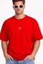 Unisex Oversize T-Shirt Legend of Türkiye Printed Red – Crew Neck, Comfortable Fit, Lettering, 100% - 5