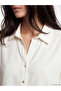 White Linen Blend Oversize Women's Shirt - 3