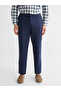 Lcwaikiki Classic Navy Blue Regular Fit Linen Blend Men's Chino Pants - 3