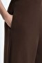 Premium - Sway Collection |   Brown Basic High Waist Modal Wide Leg Women's Trousers - 6