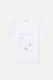 Women's White Printed Crew Neck T-Shirt