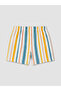 Ecru Striped Baby Boy T-Shirt and Shorts from Güli̇sgi̇yi̇m - 5