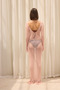 Posada Slim Fit Salmon Long Knit Dress - 5