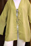 Oil Green Front Tie Kimono - 4