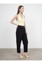 72703 Double-Breasted Trousers with Waist Detail - Black - 3
