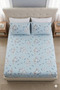 Ranfors Cotton Elastic Bed Sheet Set Premium Blue Ethnic - 2