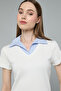 Collar Detail Knit Top with Short Sleeves - 5
