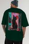 For the Love of Cats 56 Cats Printed Green Oversize T-Shirt 100% Cotton Unisex Cat Lover Premium Design - 5