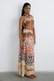 Linen High Waist Long Multi Skirt - 4