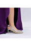Silver Glitter Transparent Detailed Evening Dress Slingback Heeled Shoes - 3