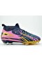 Lace-Up Unisex Football Boots Black Gold Color Suitable for Field and Training