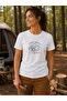 "Camp More Worry Less" Caravan Printed 100% Cotton Navy Blue Camping T-Shirt - 3