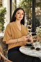 Women's Biscuit Color Short Sleeve Crop Shirt Jacket - Blazer Collar Off-Shoulder Loose Jacket - 2