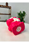 Strawberry Teddy Bear Piggy Bank - Dark Pink - 4