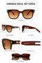 Unisex Brown Glass Dark Brown Frame Gold Detail Sunglasses - 2