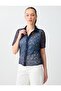 Navy Blue Slim Fit Shirt Collar Knitted Shirt - 3