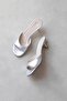 Denis Women's Heeled Wrinkled Leather Sandals Silver - 2