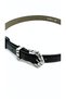 Stylish Embroidered Silver Three-Part Buckle 2.5cm Curved Body Belt for Women, Compatible with Trousers, Jackets, Dresses, and Shirts. - 7