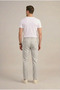 Men's Light Gray Melange Gray Slim Fit Half Elastic Waist Smart Casual Trousers - 5