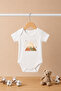 Nature Printed Short Sleeve Baby Bodysuit with Snap Fasteners 100% Cotton - 2