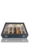 Diji 5 Glasses 5 Watch Box Watch and Glasses Bag Black Inside Cream Cream Padded - 4