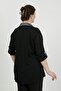 Women's Black Garnished Viscose Plus Size Shirt - 3