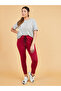 Plus Drawstring Waist Detail Solid Leggings - 2