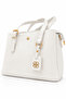 White Women's Bag with Liora Gold Accessories - 3