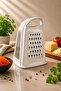3-Way Stainless Steel Kitchen Grater with White Handle Vegetable Cheese Carrot Grater Krw-41 - 4