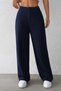Women's Wide Leg Pants with Front Pocket Detail, Comfortable Fit, Casual Trousers - 5