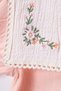 Kids Baby Collar Detail Flower Embroidered Lace Embroidered 100% Cotton Gofre Set - 3