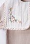 Kids Baby Collar Detail Flower Embroidered Lace Embroidered 100% Cotton Gofre Set - 3