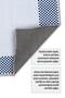 Modern Design Blue Navy Blue Framed Chenille Carpet Rug Runner Non-Slip Washable - 4