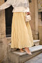 Women's Elastic Waist Crinkled Skirt Yellow - 4
