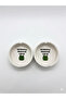 If It Doesn'T Work, You Won'T Drink It President Design Set of 2 Small Ashtrays - Gift Ceramic Ashtray Set