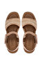 Women's Genuine Leather Beige Heeled Sandals - 5