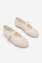 Women's Round Toe Hand Knitted Mary Jane Strappy Ballerinas Danela Ecru - 5