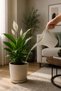 1 Liter White Flower Watering Can – Modern Design Ergonomic Plant Watering Can - 2