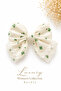 Women's Floral Patterned Lace Bow Hair Clip with Clip