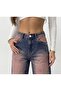 Baggy Jeans with Brown Tinted Embroidery on the Legs - 2