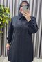 Women's Clothing Large Size Floral Pearl Beaded Crepe Fabric Double Set - 5