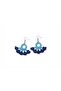 Hand Knitted Ethnic Earrings with Flowers - 3