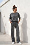 Women's Oversize Crew Neck T-Shirt and Pants Set