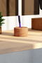 Block Pen Holder - Round |   Desktop Pen Holder Made of Cherry Wood | - 3