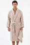 Partial Velvet 3 Piece Bathrobe Set |   Bathrobe + Head Towel + Washcloth |   Soft Textured |   High Water Absorption - 5