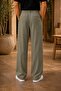 Men's Khaki Fabric Trousers Baggy Cut Pleated - 2