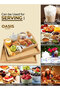 3 Pcs Bamboo Serving Tray Set with Handles – Nesting Wooden Breakfast & Coffee Trays - 4