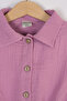 Girl's Muslin Shirt Shorts Suit - 3