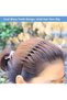 XINGZHE Metal Hair Bands for Men Women, Unisex Black Wavy Spring Sports Headband Non Slip Wide Headwear - 4